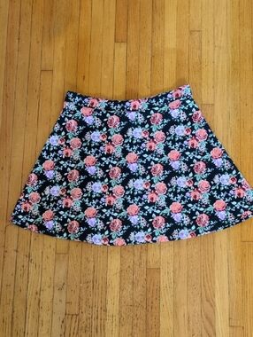 H&M Mini Skirt With Floral Print
